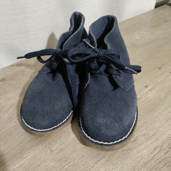 J CREW CREWCUTS Blue  BOYS SUEDE LEATHER DRESS BOOTS SHOES KIDS K12 - Picture 3 of 7